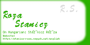 roza stanicz business card